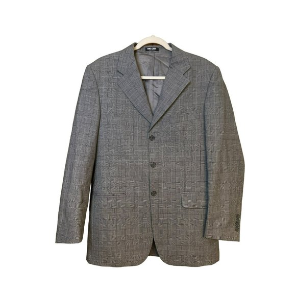 Nino Cardi Made in Italy 100% Wool Men's Gray 2 Button Blazer SZ 38/32R - Picture 2 of 7